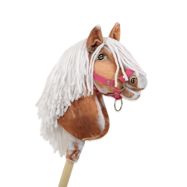 Hobby Horse Steckenpferd Tobiano mit weißer Mähne A4