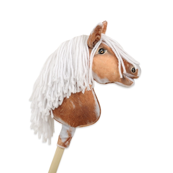 Hobby Horse Steckenpferd Tobiano mit weißer Mähne A4