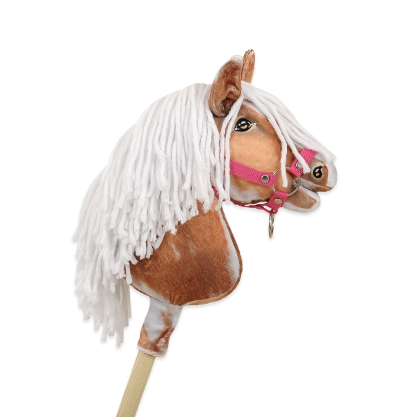 Hobby Horse Steckenpferd Tobiano mit weißer Mähne A4