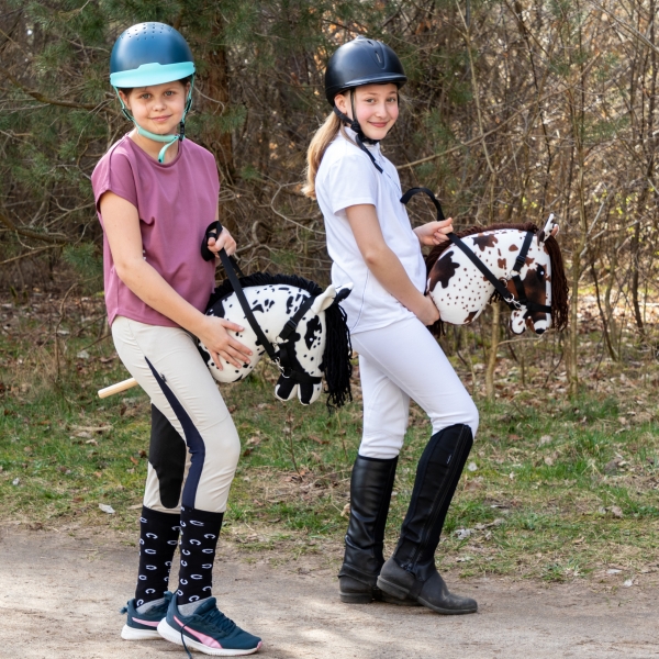 Budget Hobby Horse große A3 Weiß Braun Schecke