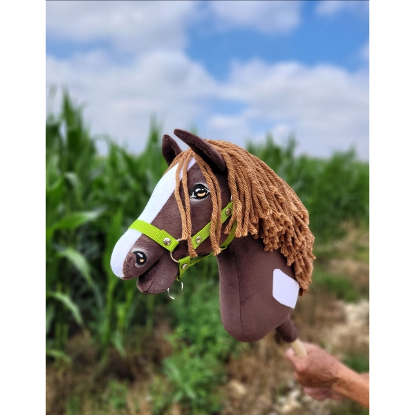 Hobbyhorse mit weißen Schecken Dunkelbraun