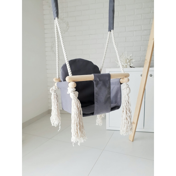 Türschaukel für Babys Dunkelgrau