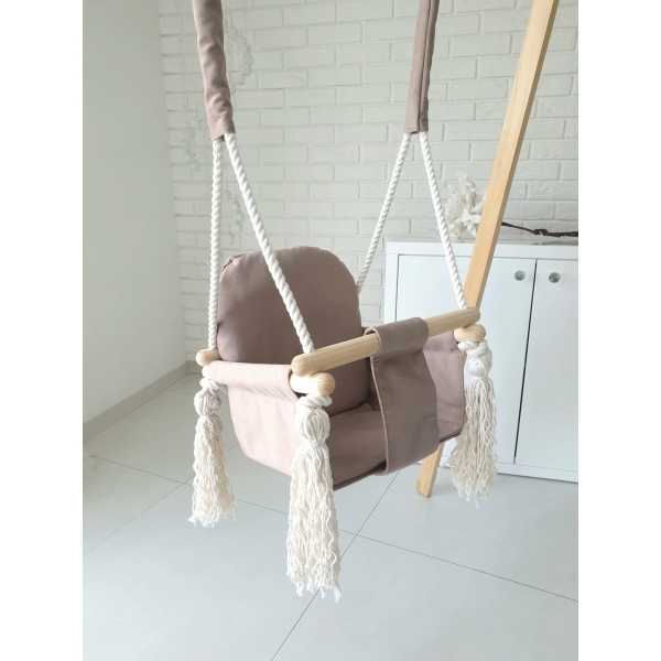 Indoor Baby hangeschaukel Beige