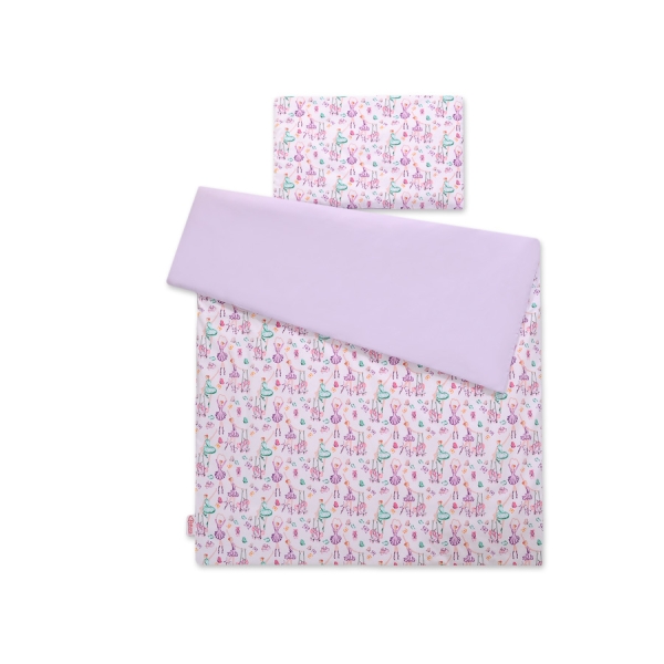 Juniorbett Bettwäsche Set 2-tlg 140x200 Junior -  Ballerinen lila
