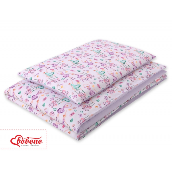 Juniorbett Bettwäsche Set 2-tlg 140x200 Junior -  Ballerinen lila