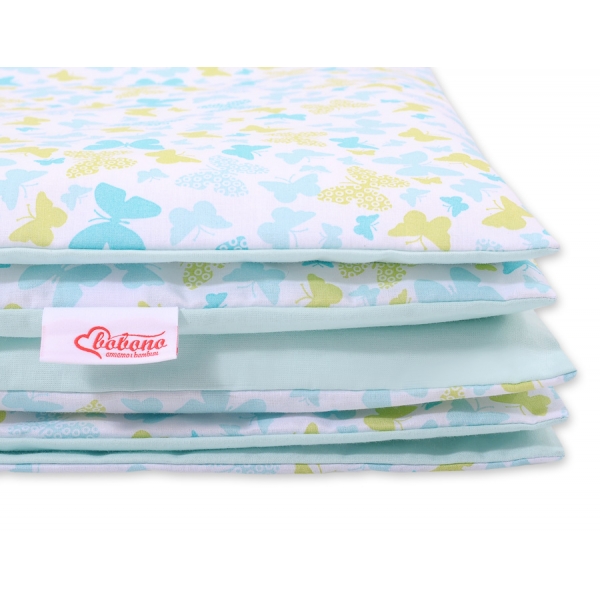 Juniorbett Bettwäsche Set 2-tlg 140x200 Junior - blaue Schmetterlinge