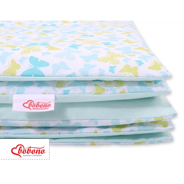 Juniorbett Bettwäsche Set 2-tlg 140x200 Junior - blaue Schmetterlinge