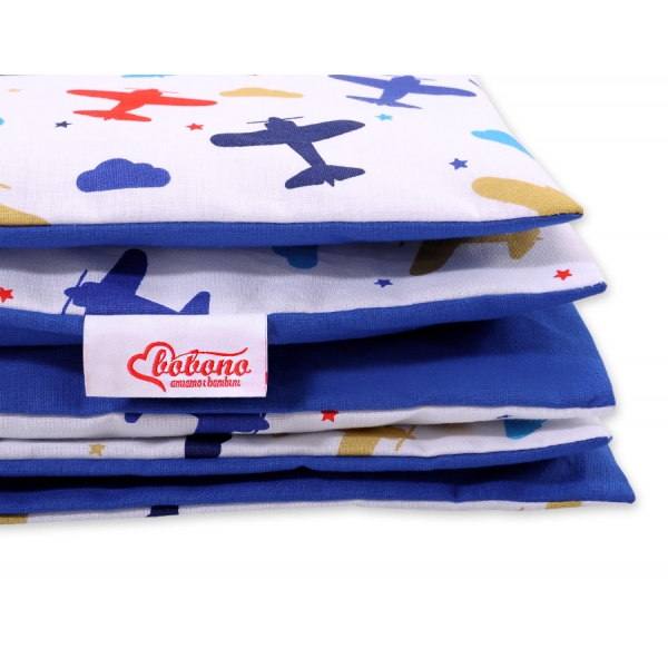 Juniorbett Bettwäsche Set 2-tlg 140x200 Junior - Flugzeuge dunkelblau