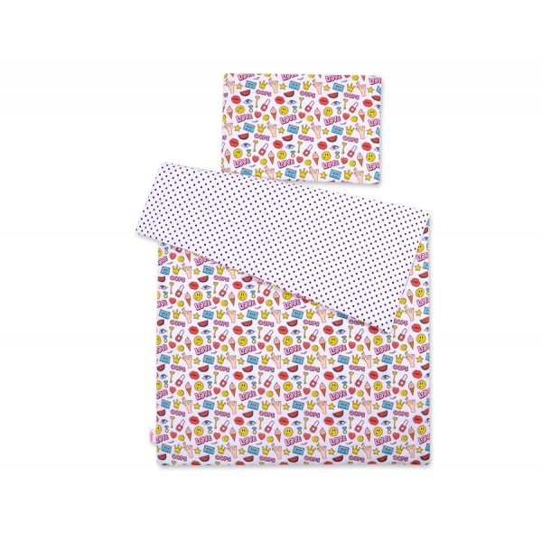 Juniorbett Bettwäsche Set 2-tlg 140x200 Junior - love