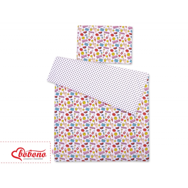 Juniorbett Bettwäsche Set 2-tlg 140x200 Junior - love