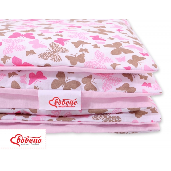 Juniorbett Bettwäsche Set 2-tlg 140x200 Junior - rosa Schmetterlinge