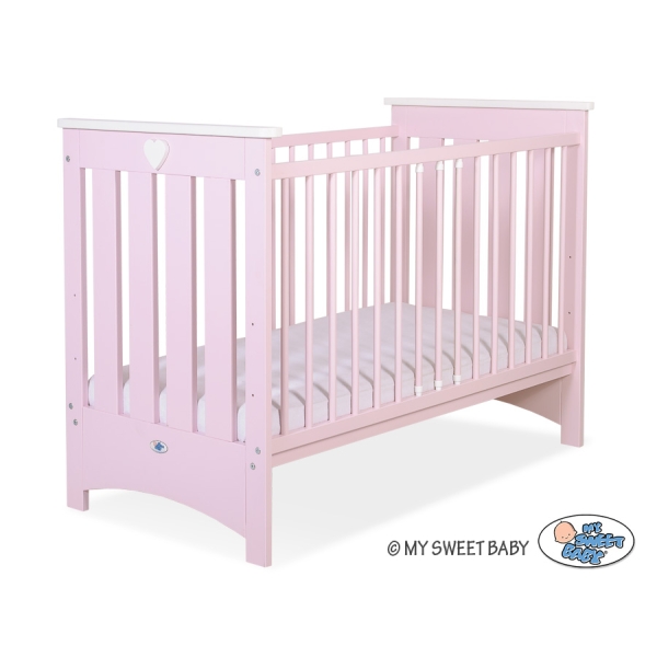 Kinderbett 120x60cm Babybett für Mädchen Lorenzo Rosa Pink
