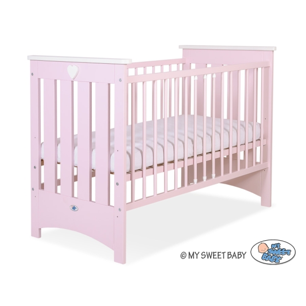 Kinderbett 120x60cm Babybett für Mädchen Lorenzo Rosa Pink