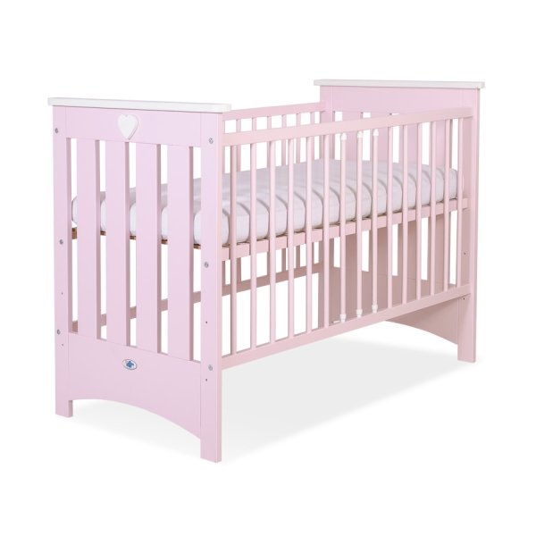 Kinderbett 120x60cm Babybett für Mädchen Lorenzo Rosa Pink