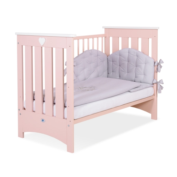 Babybett Puderrosa 120x60cm für Mädchen Lorenzo III nr 5024-01
