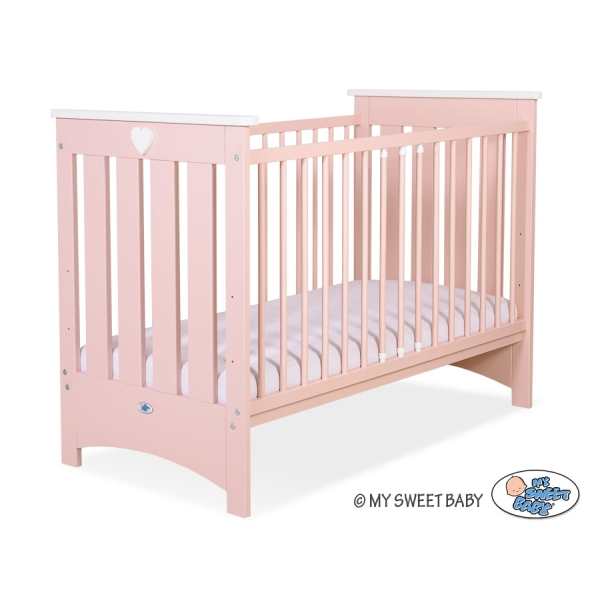 Babybett Puderrosa 120x60cm für Mädchen Lorenzo III nr 5024-01