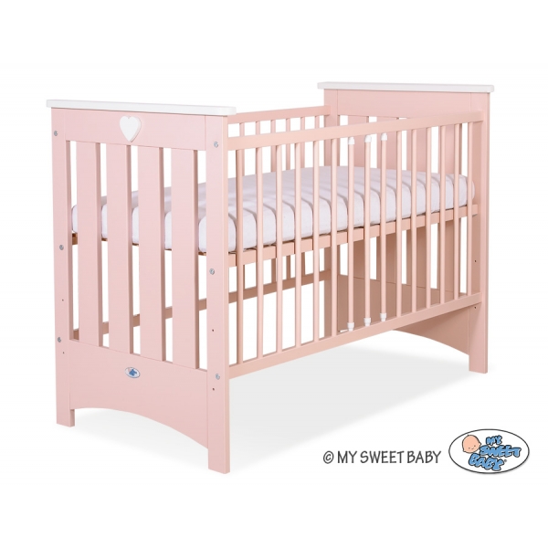 Babybett Puderrosa 120x60cm für Mädchen Lorenzo III nr 5024-01