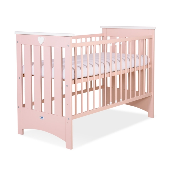 Babybett Puderrosa 120x60cm für Mädchen Lorenzo III nr 5024-01