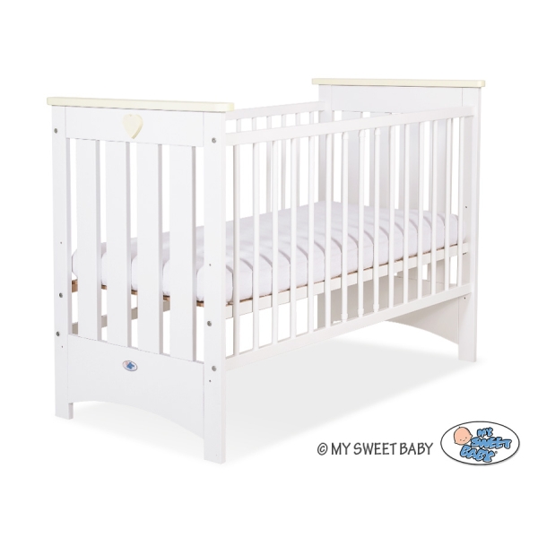 Babybett 120x60cm Lorenzo III weiß/creme