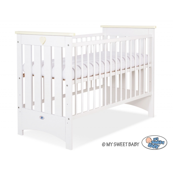 Babybett 120x60cm Lorenzo III weiß/creme