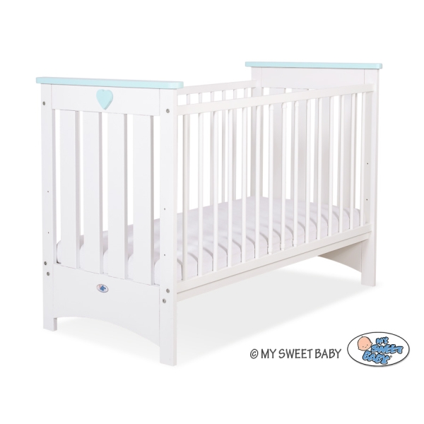 Babybett  weiß minze120x60cm Lorenzo