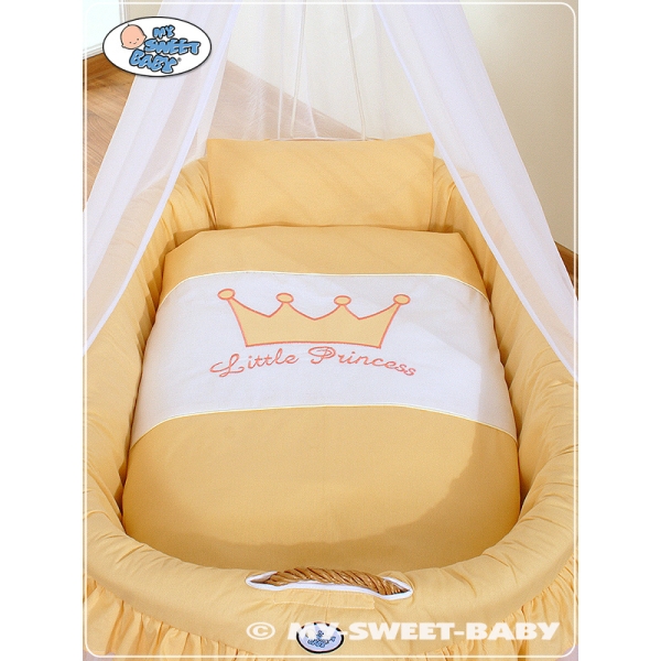Kinder Stubenwagen mit Rollen mit Himmel - Little Prince/Princess pfirsich