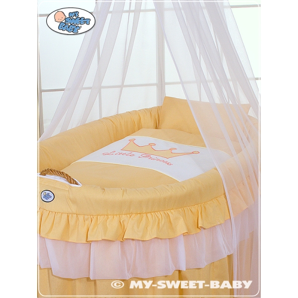 Kinder Stubenwagen mit Rollen mit Himmel - Little Prince/Princess pfirsich