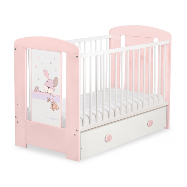 Kinderbett 120x60cm Dreamy bunny mit Schublade MAXI
