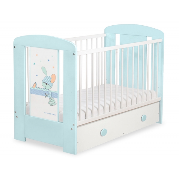 Kinderbett 120x60cm Dreamy bunny mit Schublade MAXI