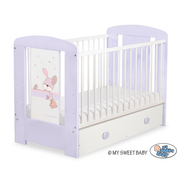 Kinderbett 120x60cm Dreamy bunny mit Schublade MAXI