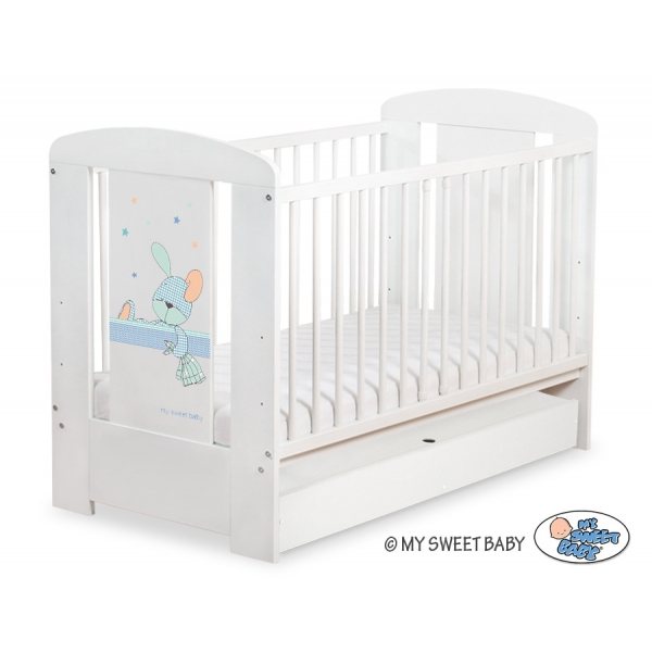 Kinderbett 120x60cm Dreamy bunny mit Schublade STANDARD