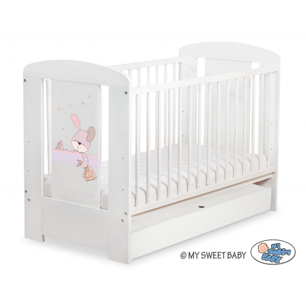 Kinderbett 120x60cm Dreamy bunny mit Schublade STANDARD