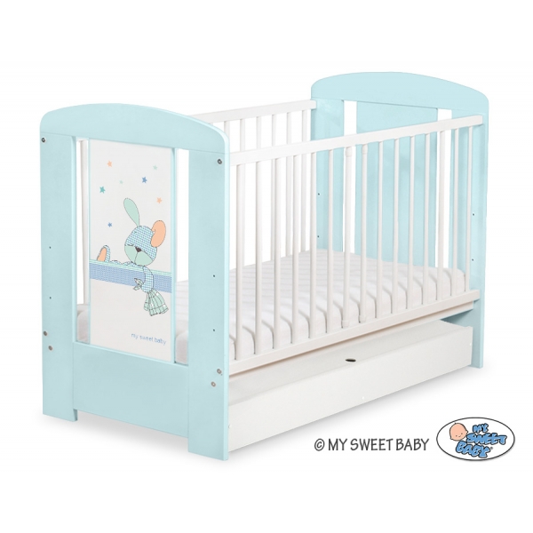 Kinderbett 120x60cm Dreamy bunny mit Schublade STANDARD