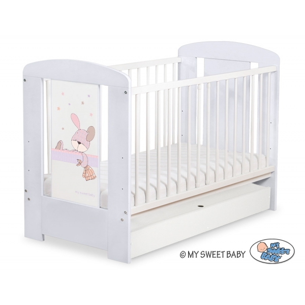 Kinderbett 120x60cm Dreamy bunny mit Schublade STANDARD