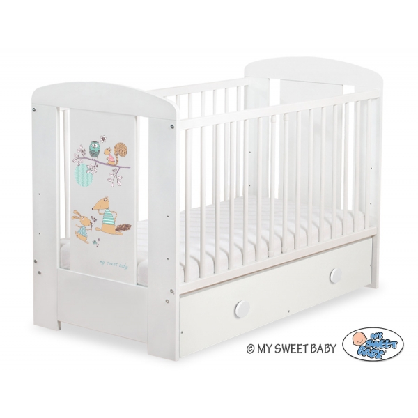 Kinderbett 120x60cm Friends mit Schublade MAXI