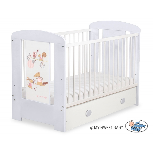 Kinderbett 120x60cm Friends mit Schublade MAXI