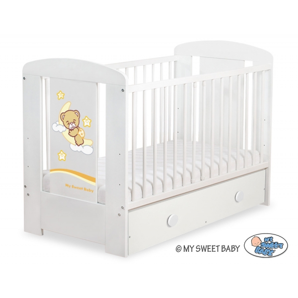 Kinderbett 120x60cm Gute Nacht mit Schublade MAXI