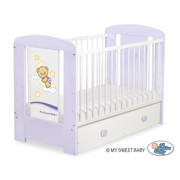 Kinderbett 120x60cm Gute Nacht mit Schublade MAXI