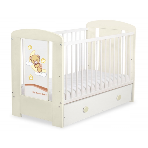 Kinderbett 120x60cm Gute Nacht mit Schublade MAXI