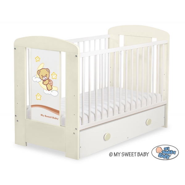 Kinderbett 120x60cm Gute Nacht mit Schublade MAXI