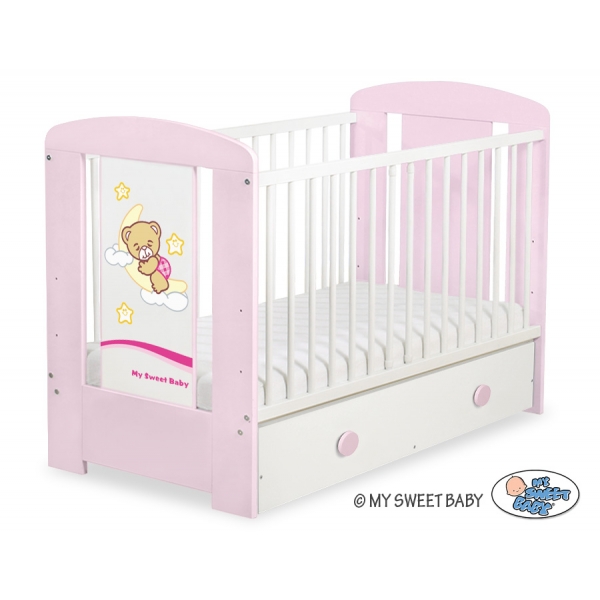 Kinderbett 120x60cm Gute Nacht mit Schublade MAXI