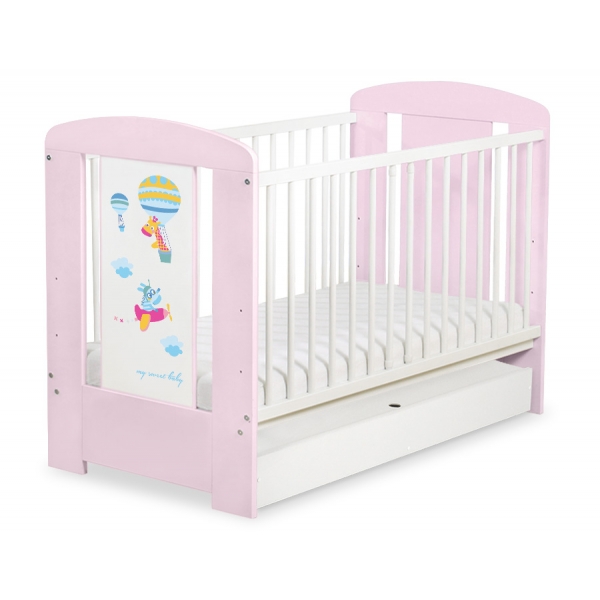 Kinderbett 120x60cm Happy balloons mit Schublade STANDARD
