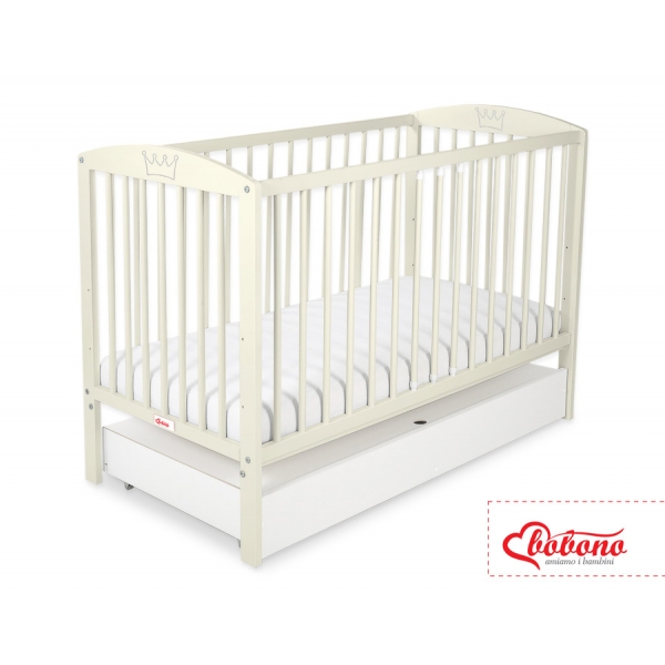 Kinderbett 120x60cm mit Krone mit Schublade STANDARD