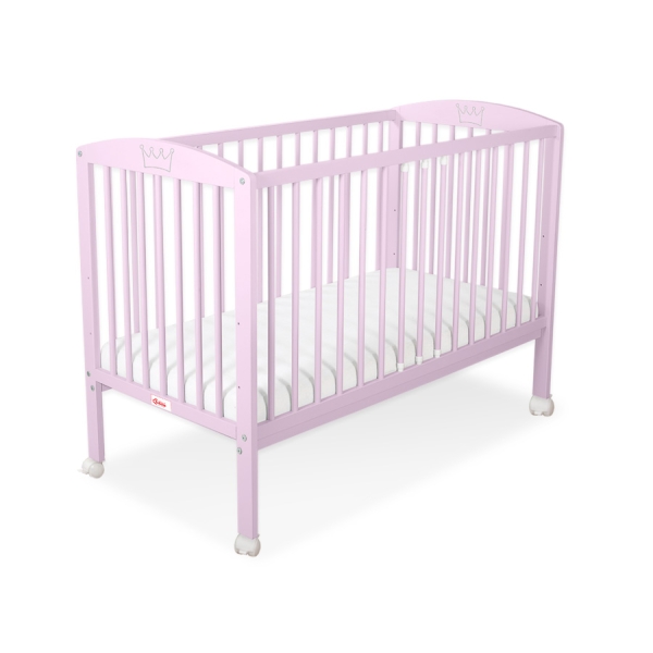 Rollen und Matratze für Babybett Rosa Prinzessin