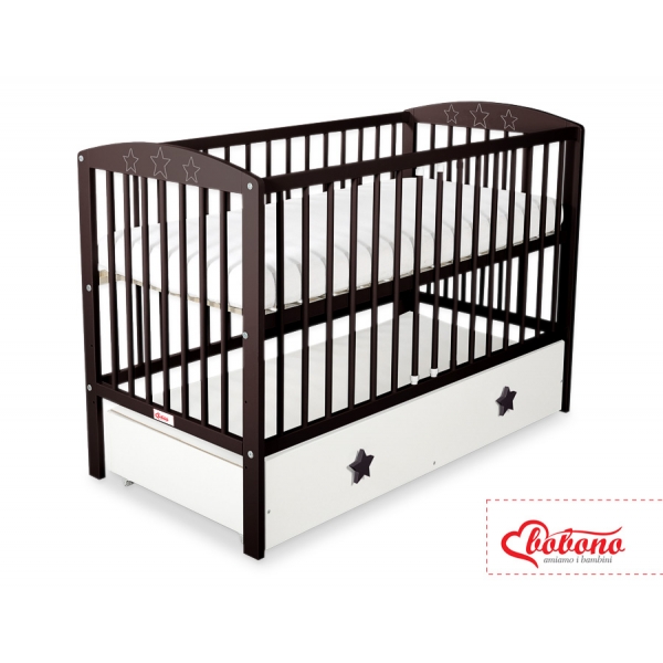 Kinderbett 120x60cm mit Sternen mit Schublade MAXI