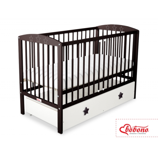 Kinderbett 120x60cm mit Sternen mit Schublade MAXI