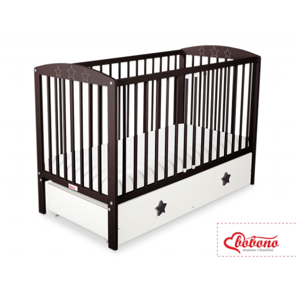 Kinderbett 120x60cm mit Sternen mit Schublade MAXI