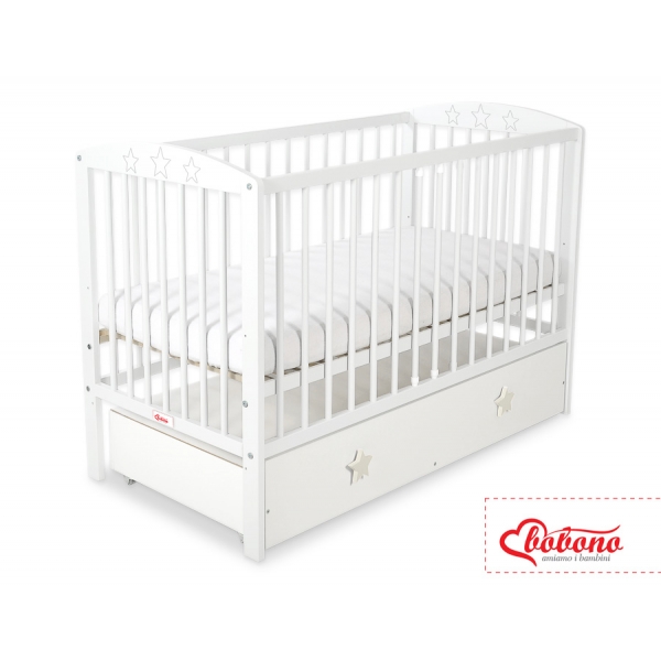 Kinderbett 120x60cm mit Sternen mit Schublade MAXI