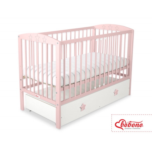Kinderbett 120x60cm mit Sternen mit Schublade MAXI