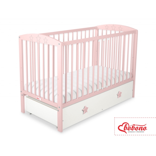 Kinderbett 120x60cm mit Sternen mit Schublade MAXI